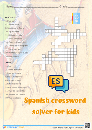 Spanish crossword solver for kids