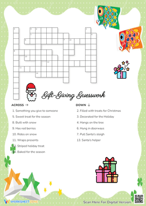 Gift-Giving Guesswork Crossword Puzzle