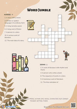 Word Jumble Crossword Puzzle