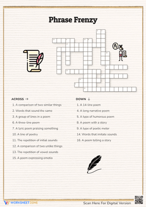 Phrase Frenzy Crossword Puzzle
