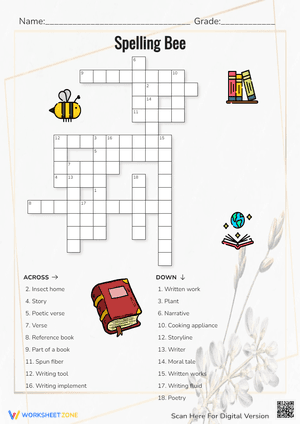 Spelling Bee Crossword Puzzle