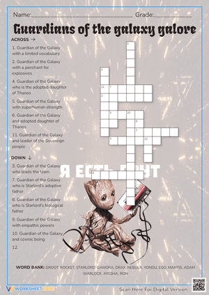 Guardians of the galaxy galore Crossword Puzzle 