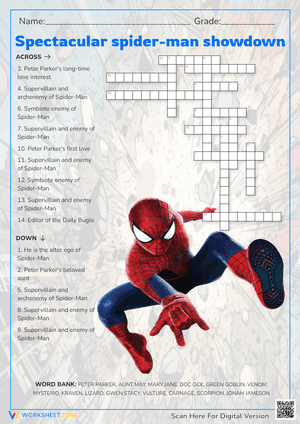 Spectacular spider-man showdown Crossword Puzzle 