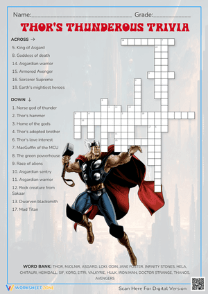 Thor's thunderous trivia Crossword Puzzle 