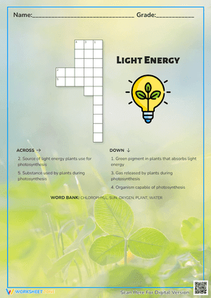 Light Energy Crossword Puzzle