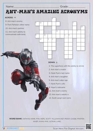 Ant-man's amazing acronyms Crossword Puzzle 