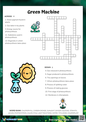 Green Machine Crossword Puzzle