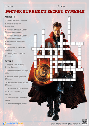 Doctor strange's secret symbols Crossword Puzzle 