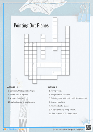 Pointing Out Planes Crossword Puzzle