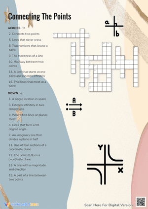 Connecting The Points Crossword Puzzle