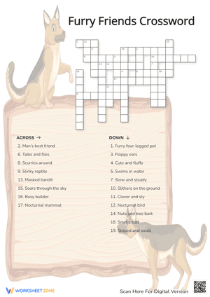 Furry Friends Crossword Puzzle