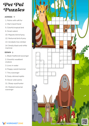 Pet Pal Crossword Puzzles
