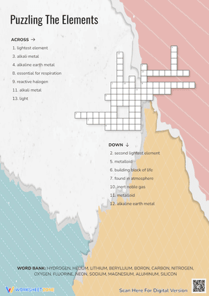 Puzzling The Elements Crossword Puzzle