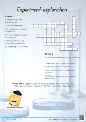 Experiment exploration Crossword puzzle
