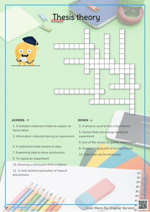 Thesis theory Crossword Puzzle