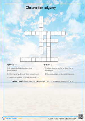 Observation Odyssey Crossword Puzzle