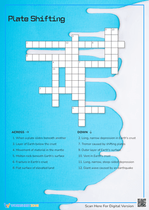 Plate Shifting Crossword Puzzle
