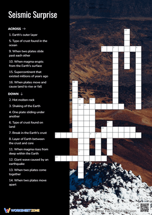Seismic Surprise Crossword Puzzle