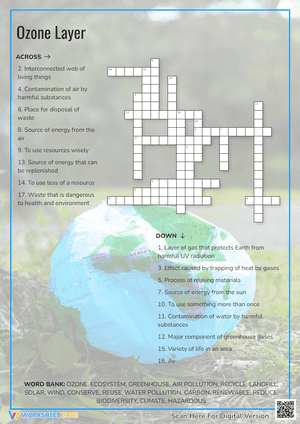 Ozone Layer Crossword Puzzle