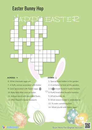 Easter Bunny Hop Crossword Puzzle