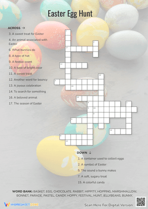 Easter Egg Hunt Crossword Puzzle