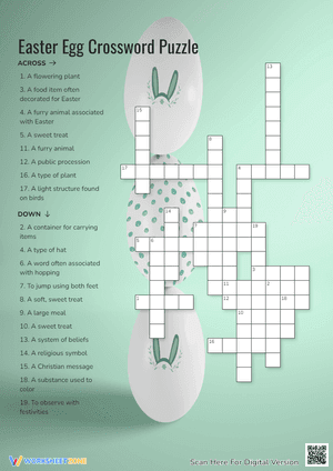 Easter Egg Crossword Puzzle