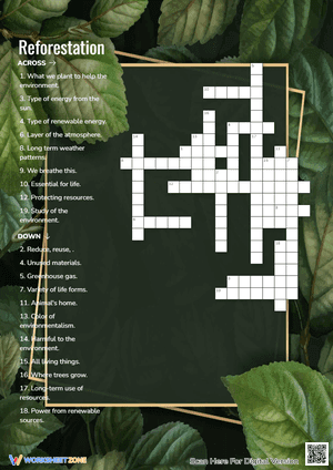Reforestation Crossword Puzzle