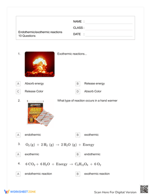 Endothermic- Exothermic Reactions
