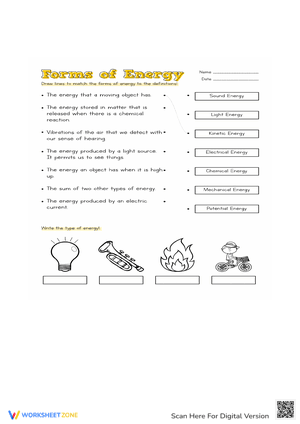 Identify forms of energy