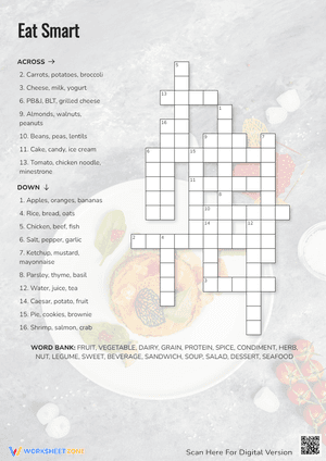 Eat Smart Crossword Puzzle