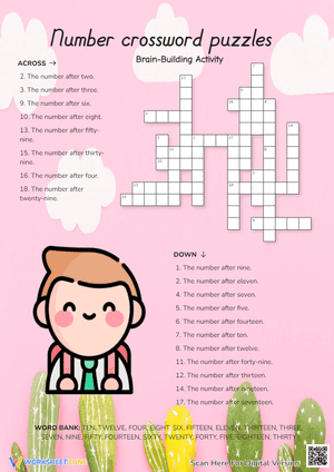 Number crossword puzzles- Brain-Building Activity