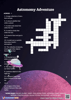 Astronomy Adventure Crossword Puzzle