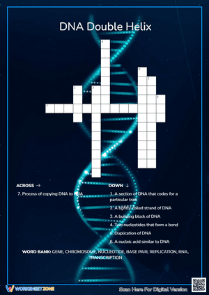 DNA Double Helix Crossword Puzzle