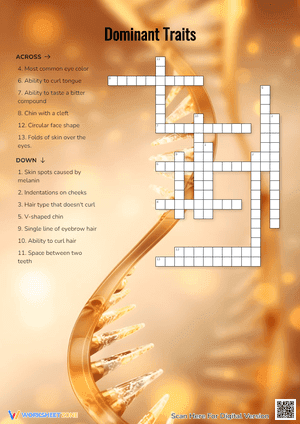 Dominant Traits Crossword Puzzle