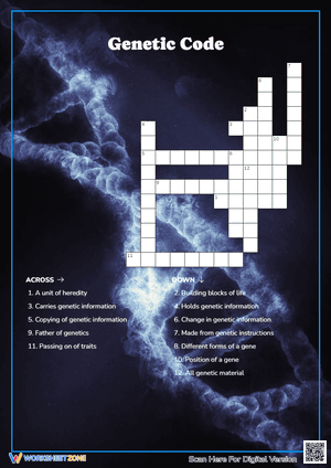 Genetic Code Crossword Puzzle