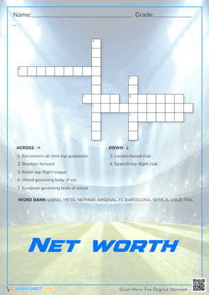 Net Worth Crossword Puzzle 