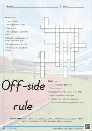 Off-side Crossword Puzzle 