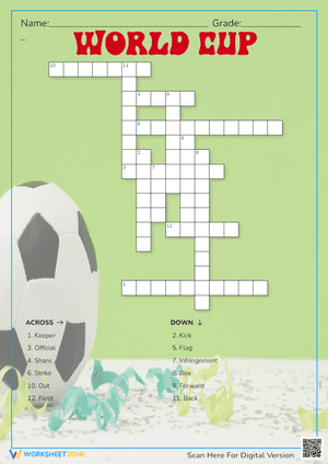 World Cup Crossword Puzzle 