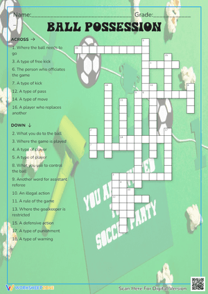 Ball Possession Crossword Puzzle