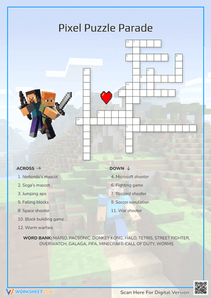 Pixel Puzzle Parade Crossword 