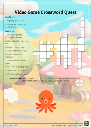Video Game Crossword Quest Puzzle
