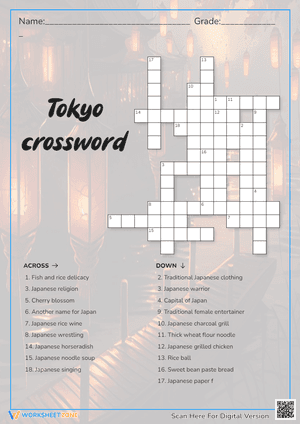 Tokyo crossword