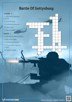 Battle Of Gettysburg Crossword Puzzle