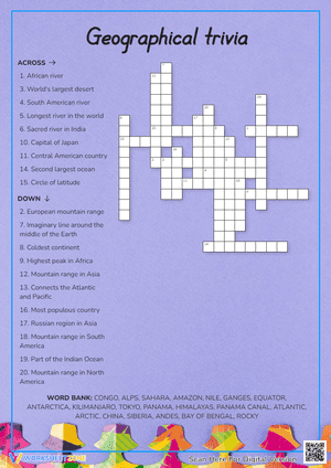 Geographical trivia Crossword Puzzle