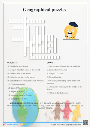 Geographical puzzles Crossword Puzzle