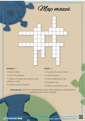 Map Mazes Crossword Puzzle