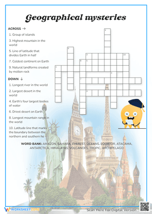 Geographical mysteries Crossword Puzzle