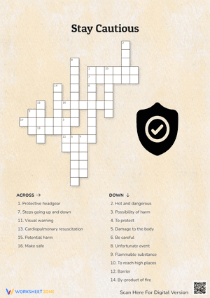 Stay Cautious Crossword Puzzle