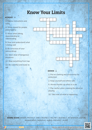 Know Your Limits Crossword Puzzle