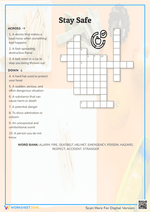 Stay Safe Crossword Puzzle
